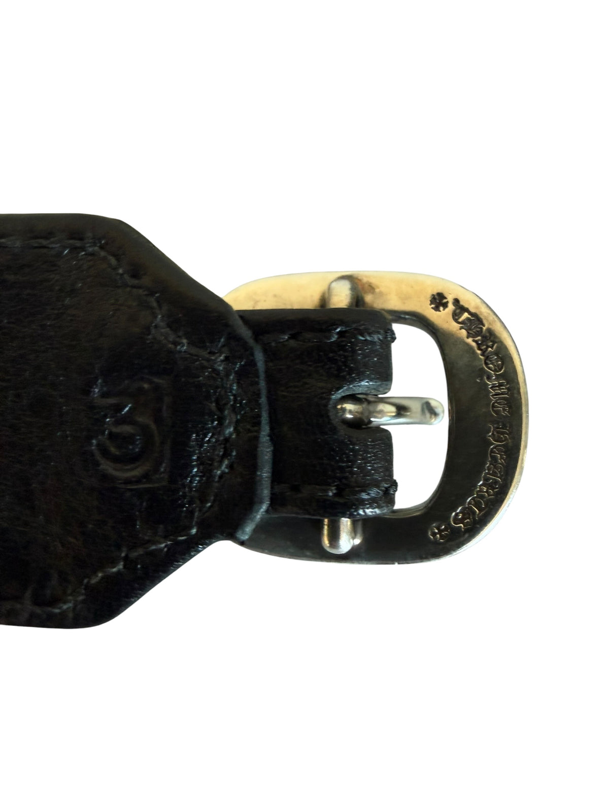 Chrome Hearts Rock N Roll Gunslinger Leather Bracelet