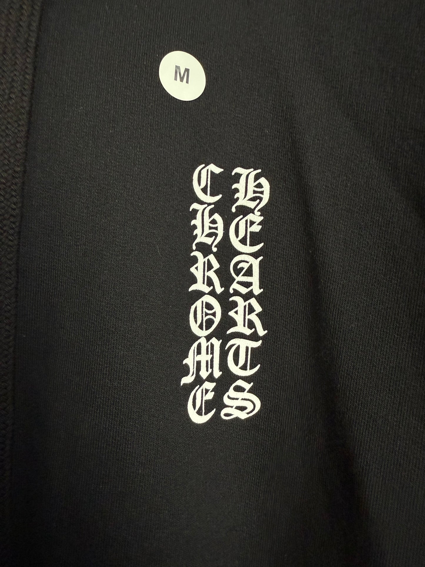 Chrome Hearts Verical Logo Zip Up Hoodie Black