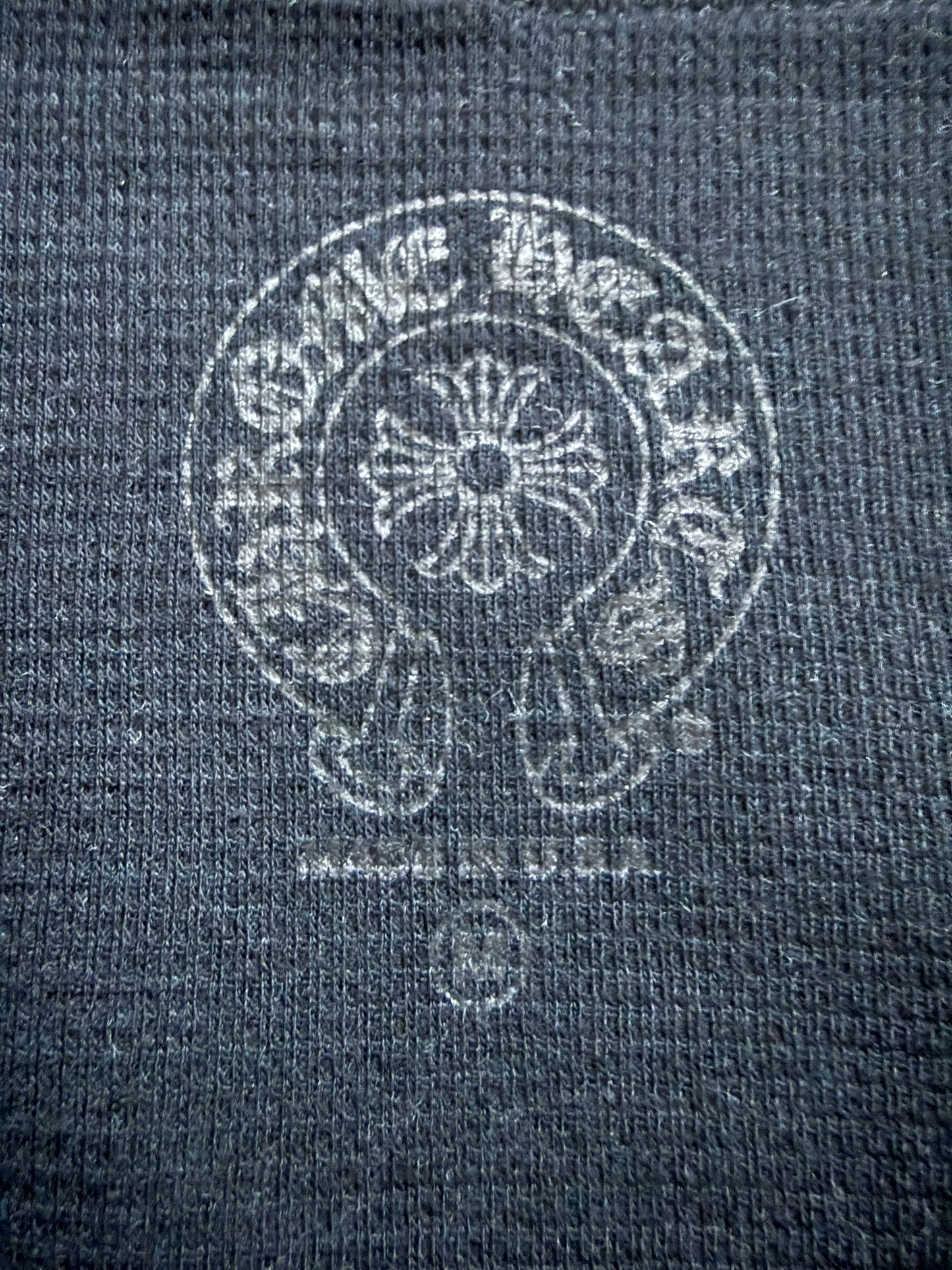 Chrome Hearts Vertical Logo Thermal Zip Up Hoodie