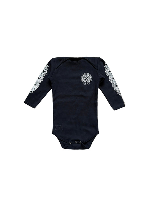 Chrome Hearts Horseshoe Floral Onesie