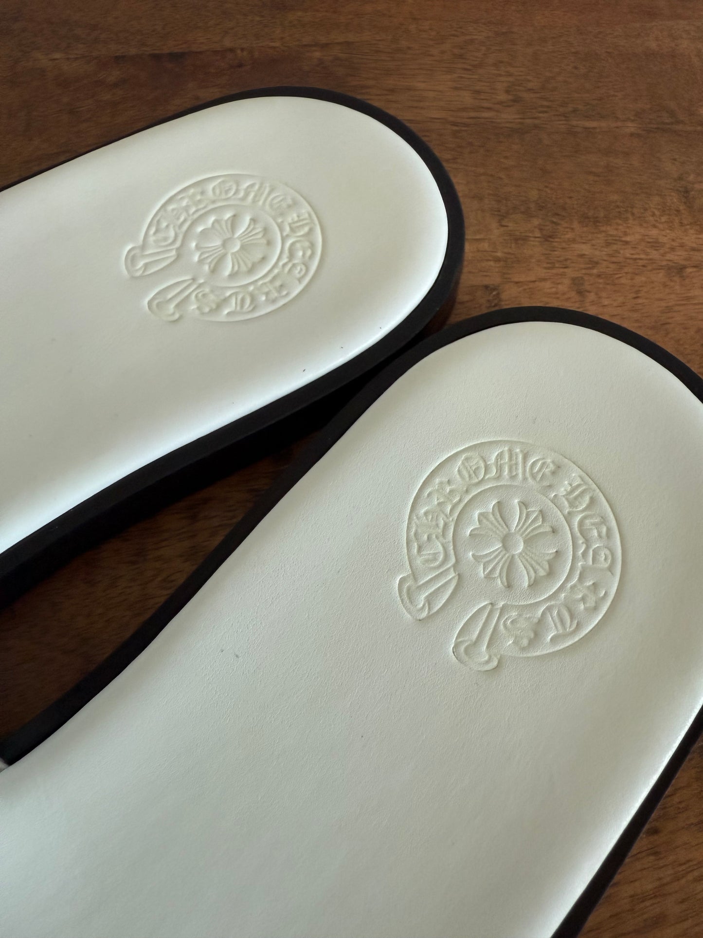 Chrome Hearts Leather Sandals White