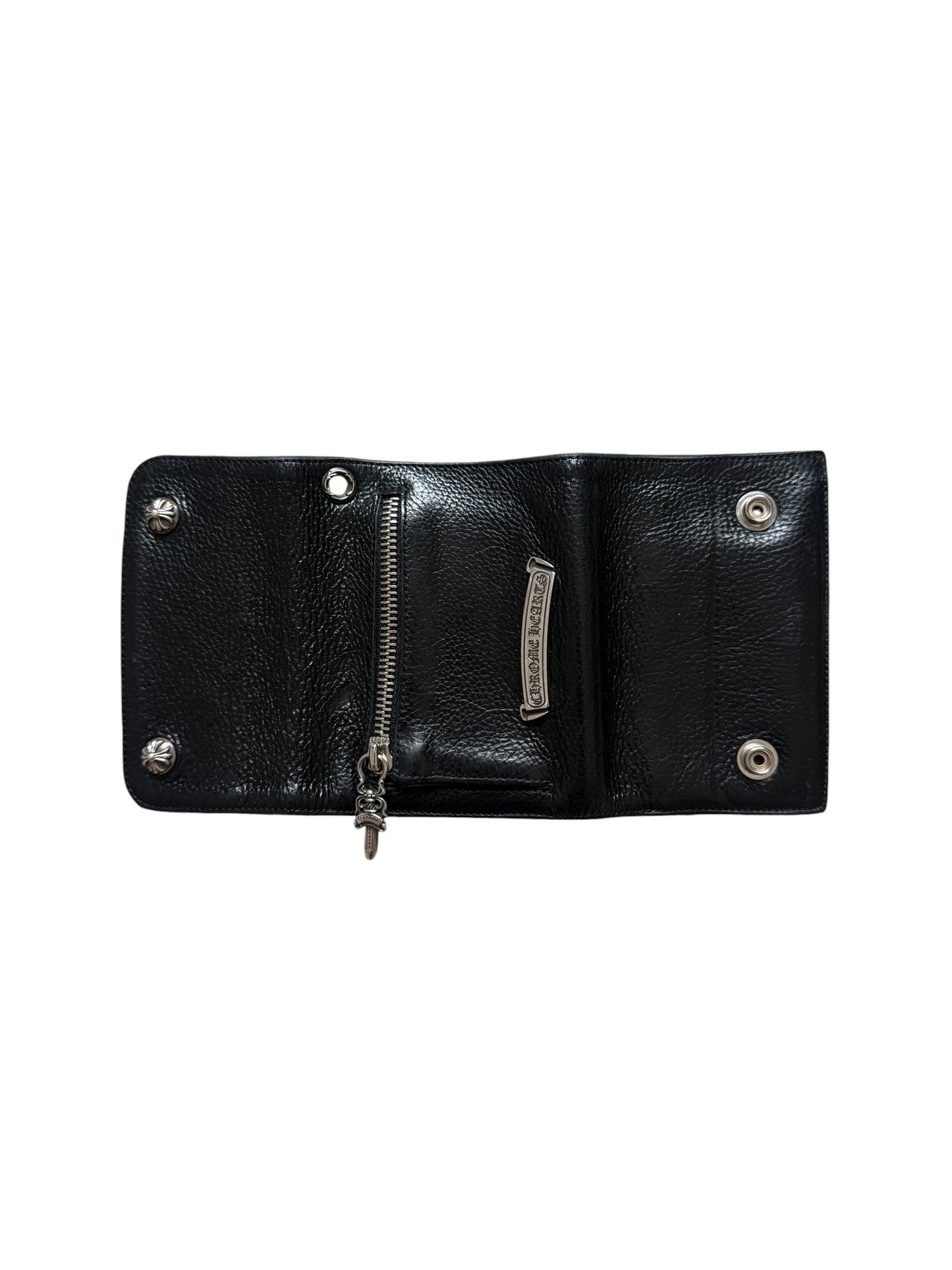 Chrome Hearts Leather Mini Wave Wallet