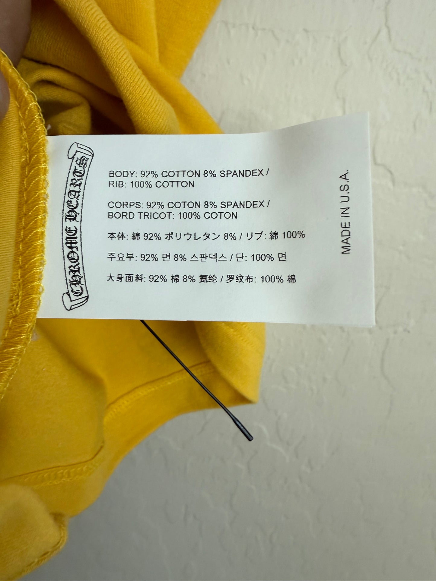 Chrome Hearts Roller Skates Horseshoe Tank Top Yellow