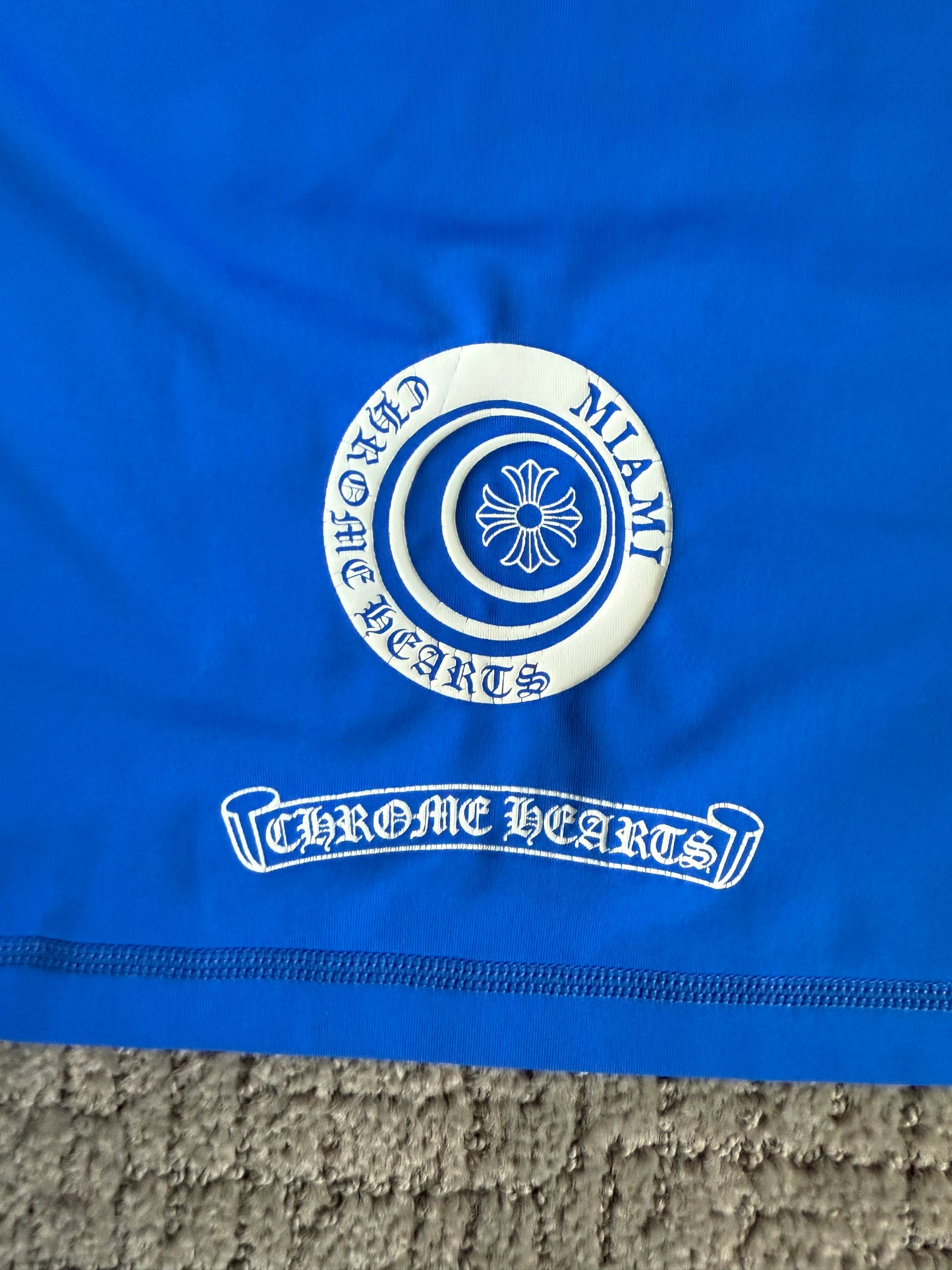 Chrome Hearts Miami Rash Gaurd Surf Shirt Blue