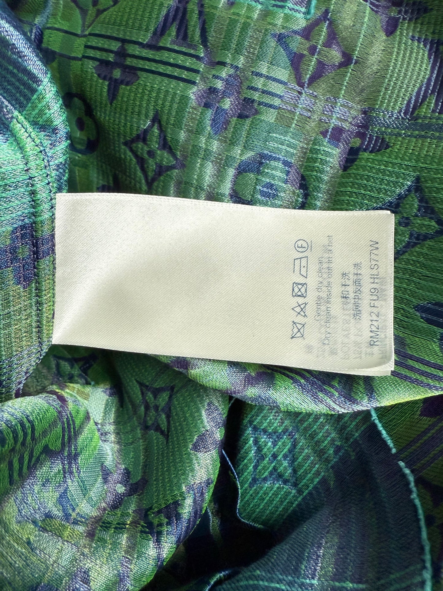 Louis Vuitton Monogram Silk Plaid Oversized Shirt Multicolor