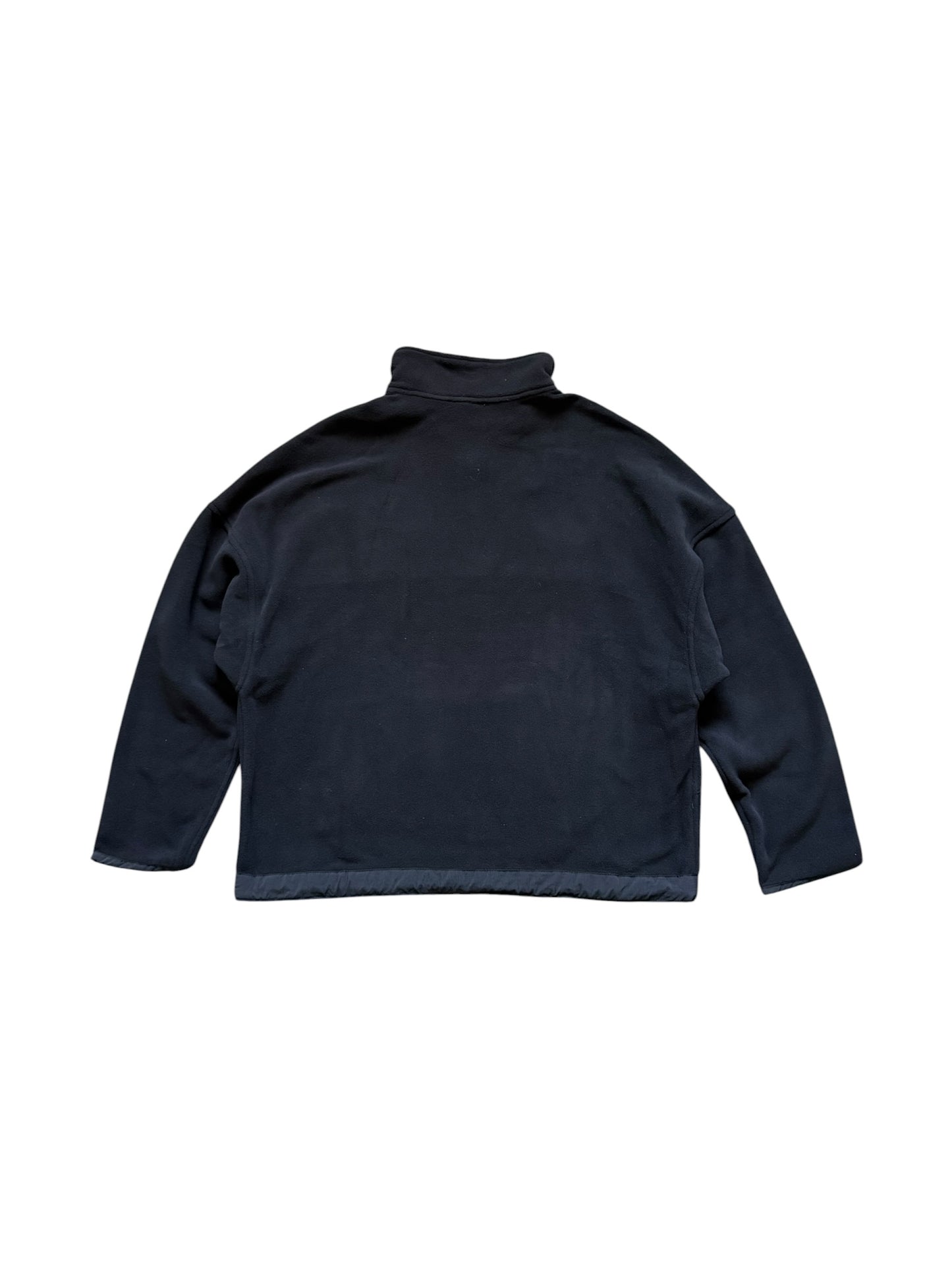 Chrome Hearts Leather Cross Patch Quarter Zip Fleece Sweatshirt