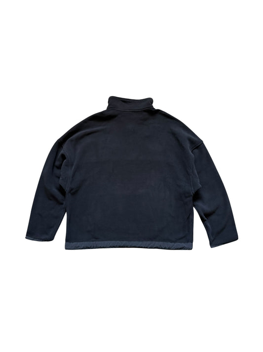 Chrome Hearts Leather Cross Patch Quarter Zip Fleece Sweatshirt