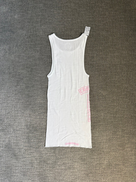 Chrome Hearts T-Bar Tank Top White Pink