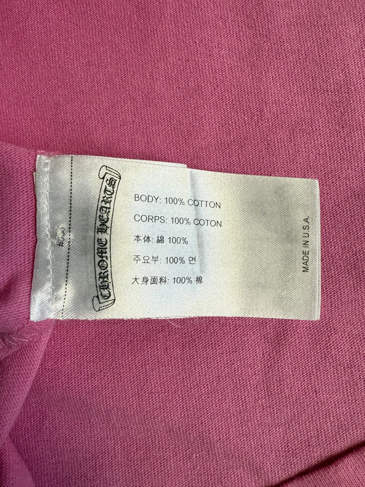 Chrome Hearts Matty Boy Scroll T-Shirt Pink