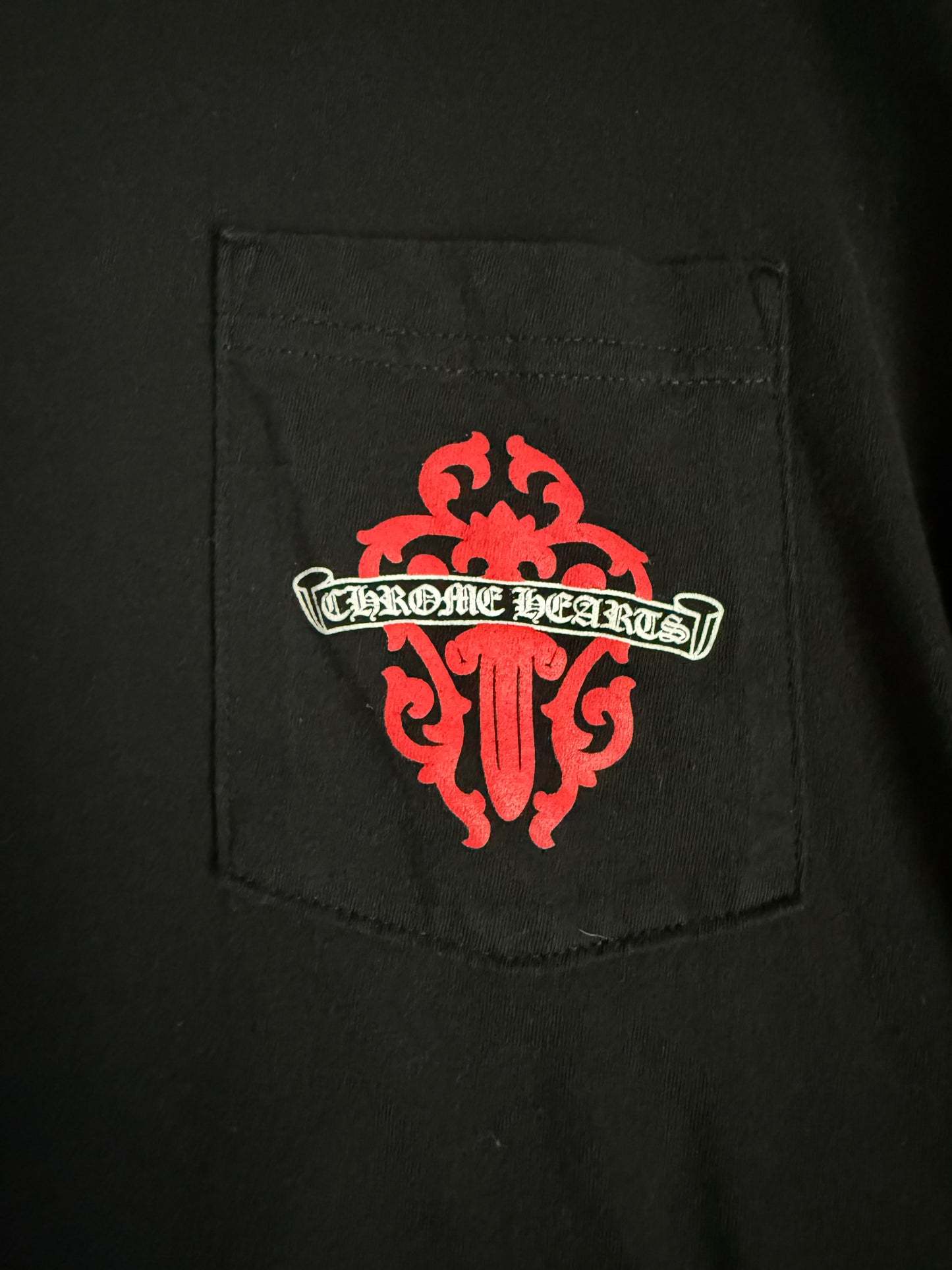 Chrome Hearts Stencil Vine Dagger SS T-Shirt Black/Red