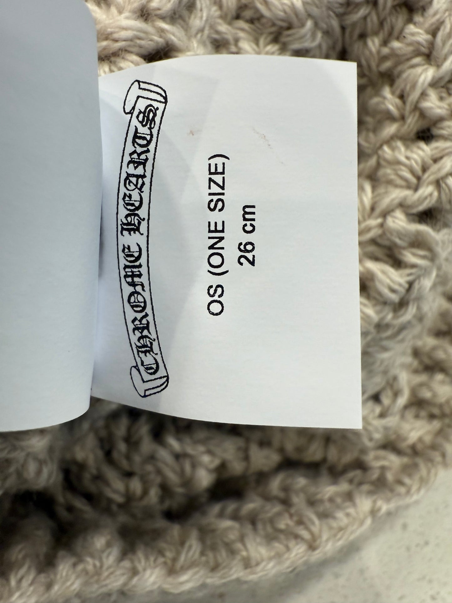 Chrome Hearts Cross Patch Cashmere Beanie Cream/White