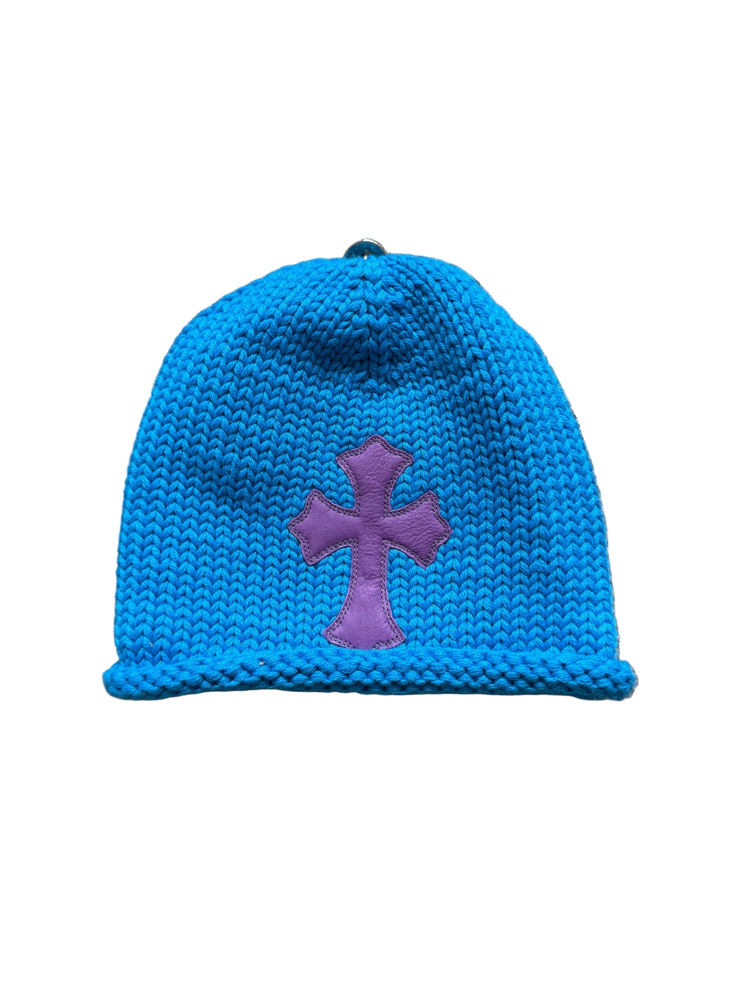 Chrome Hearts Cross Patch Cashmere Beanie Blue Purple