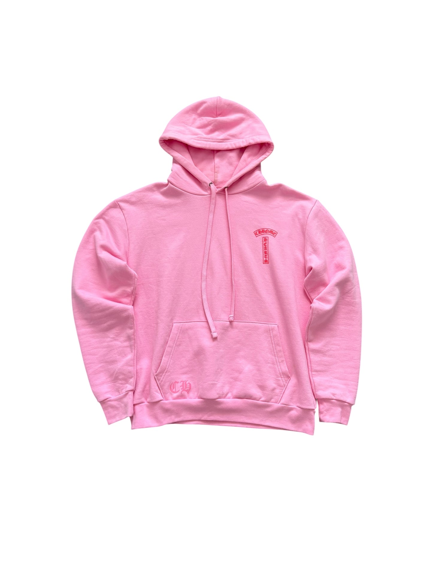 Chrome Hearts T Bar Pullover Hoodie Pink Red