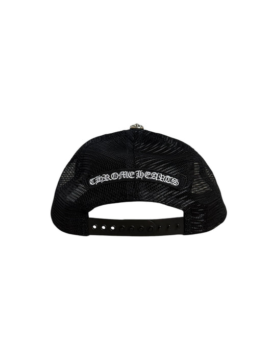 Chrome Hearts Fuck Leather Patch Trucker Black White