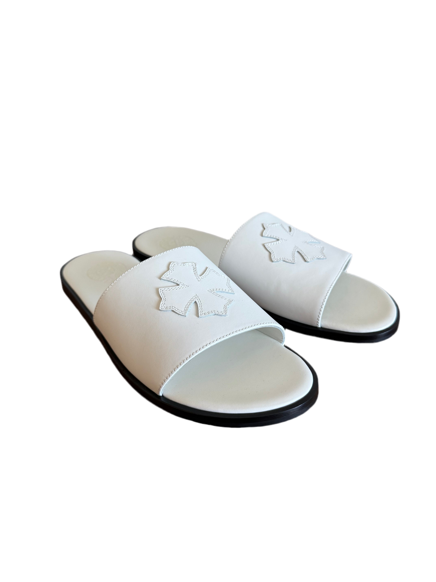 Chrome Hearts Leather Sandals White