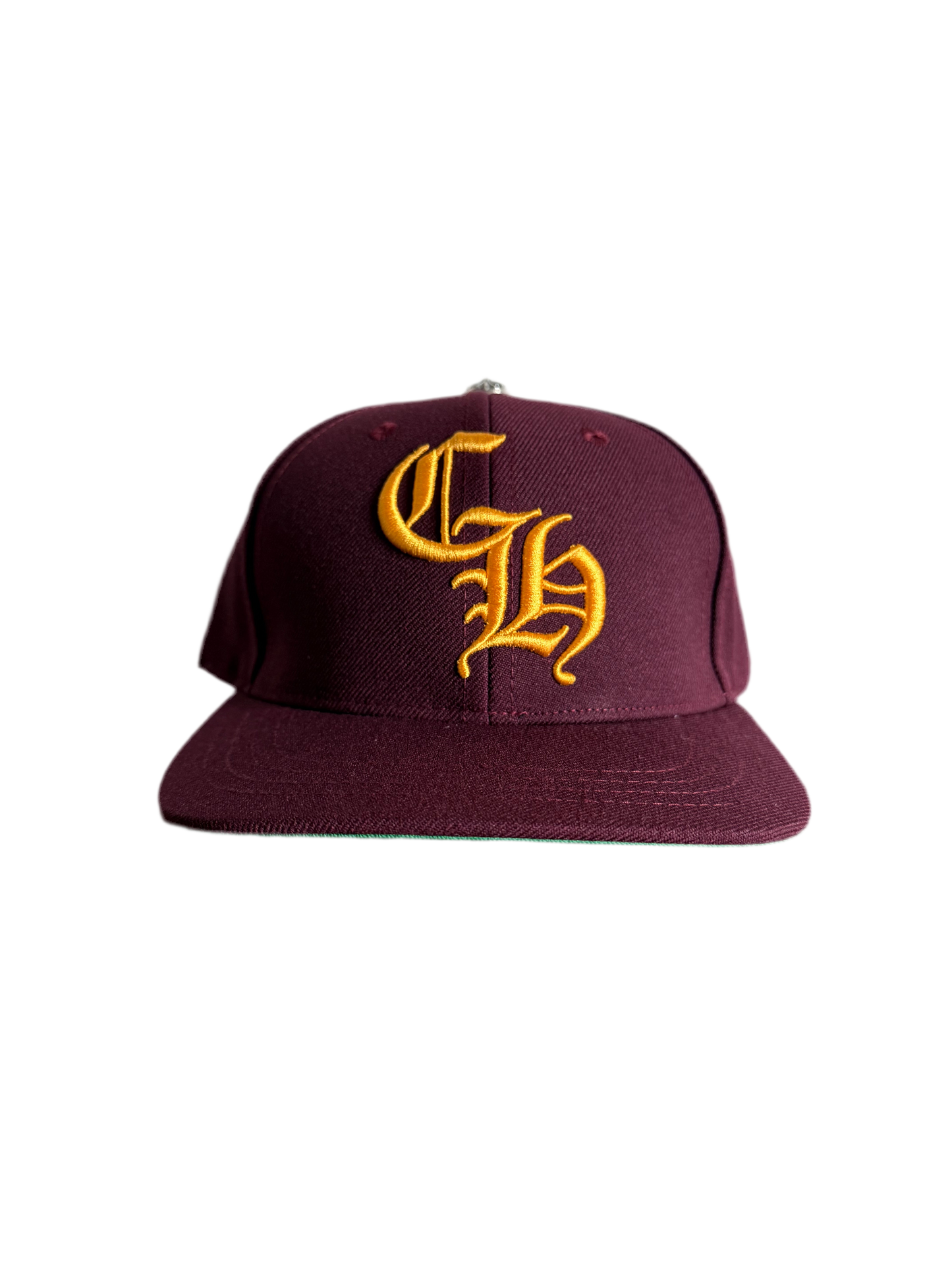Chrome Hearts CH Logo Snapback Maroon/Yellow