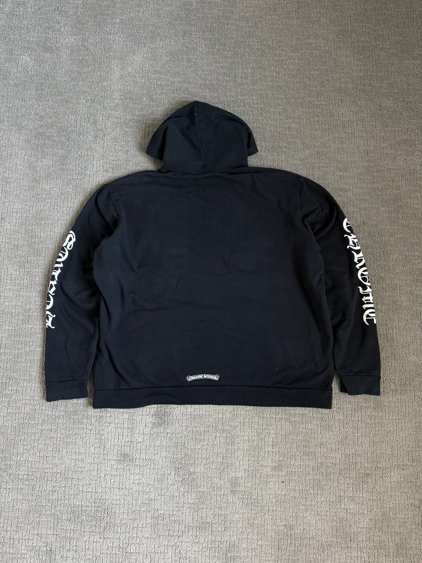 Chrome Hearts Vertical Logo Pullover Hoodie Black