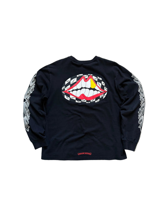 Chrome Hearts Matty Boy Chomper Floral LS T-Shirt Black