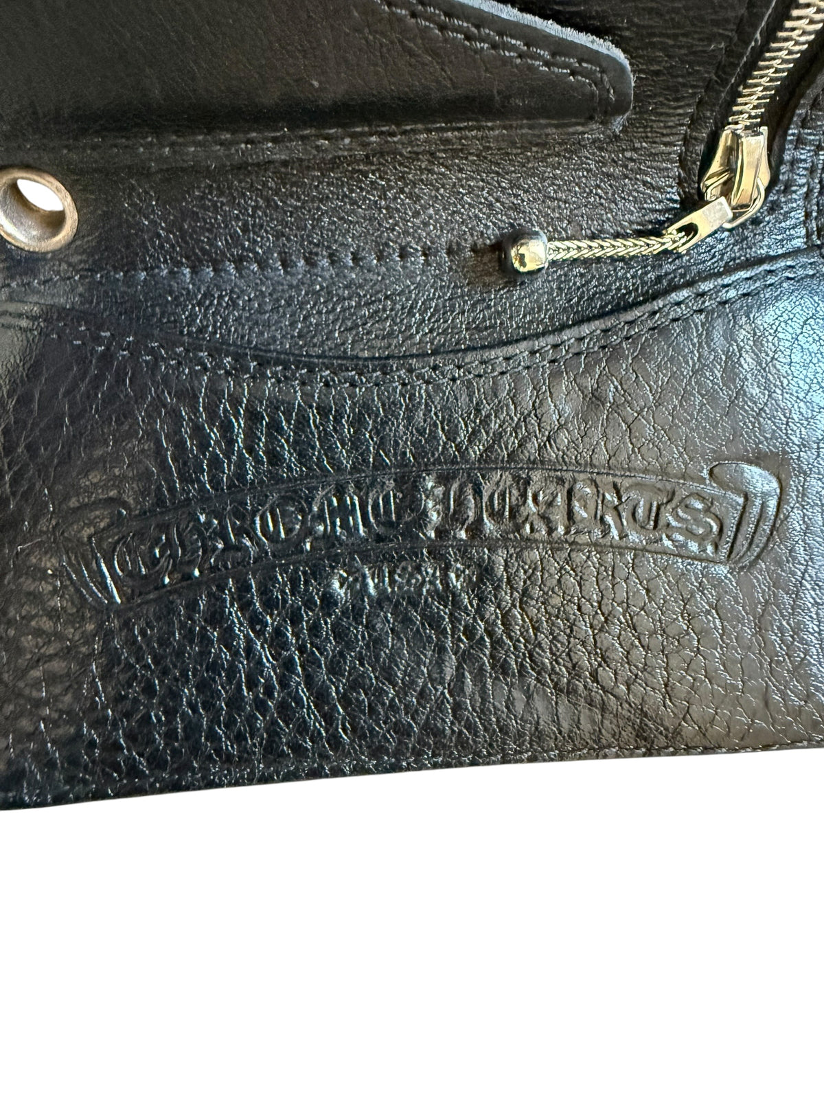 Chrome Hearts Cross Patch Trifold Leather Wallet