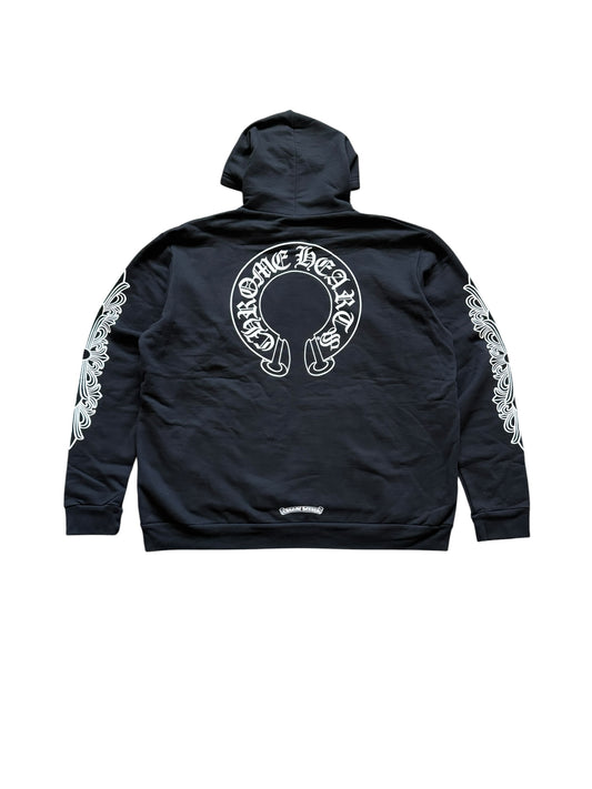 Chrome Hearts Horseshoe Floral Zip Up Hoodie