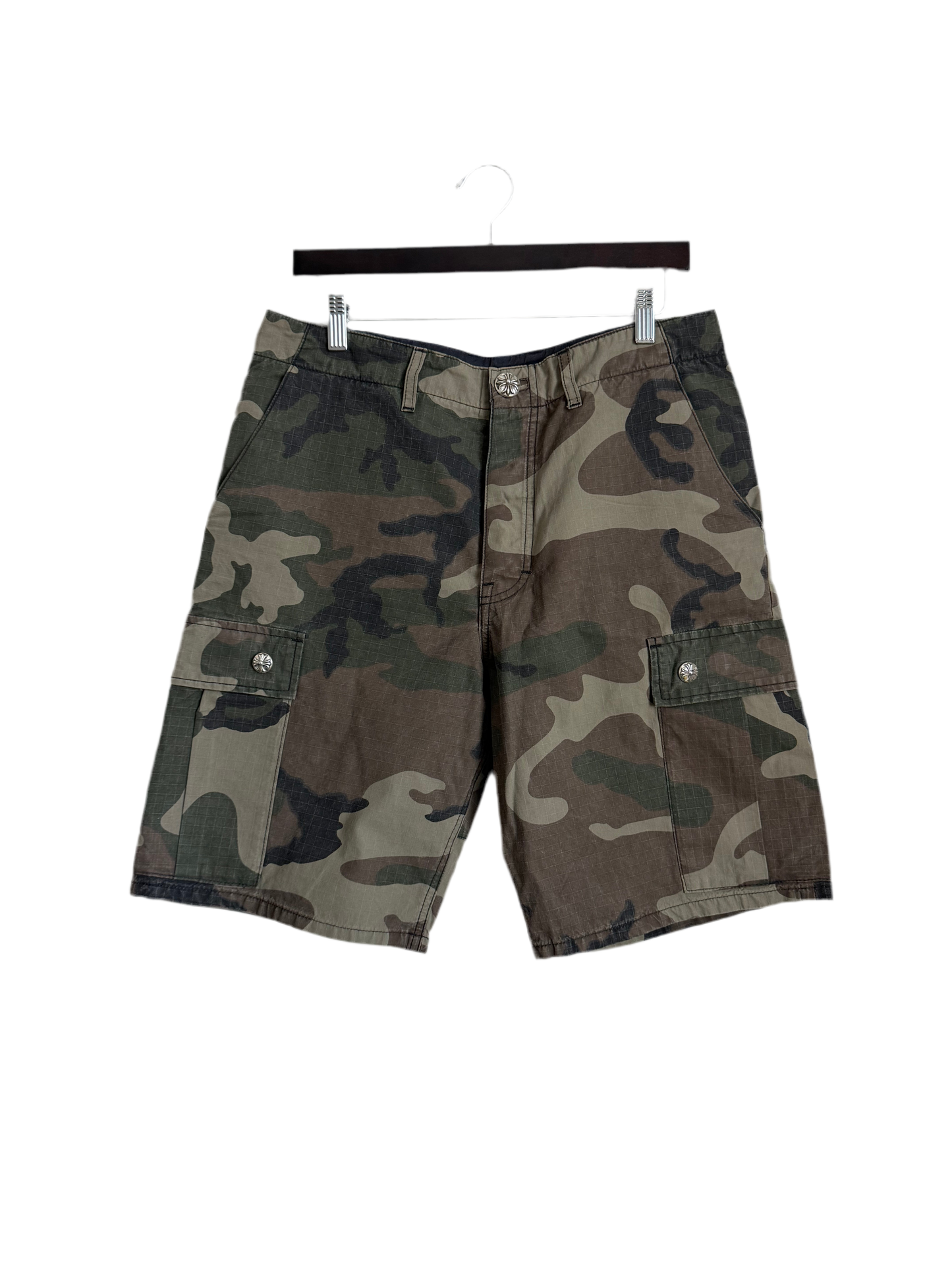 Chrome Hearts Devil Dog Camo Cargo Shorts