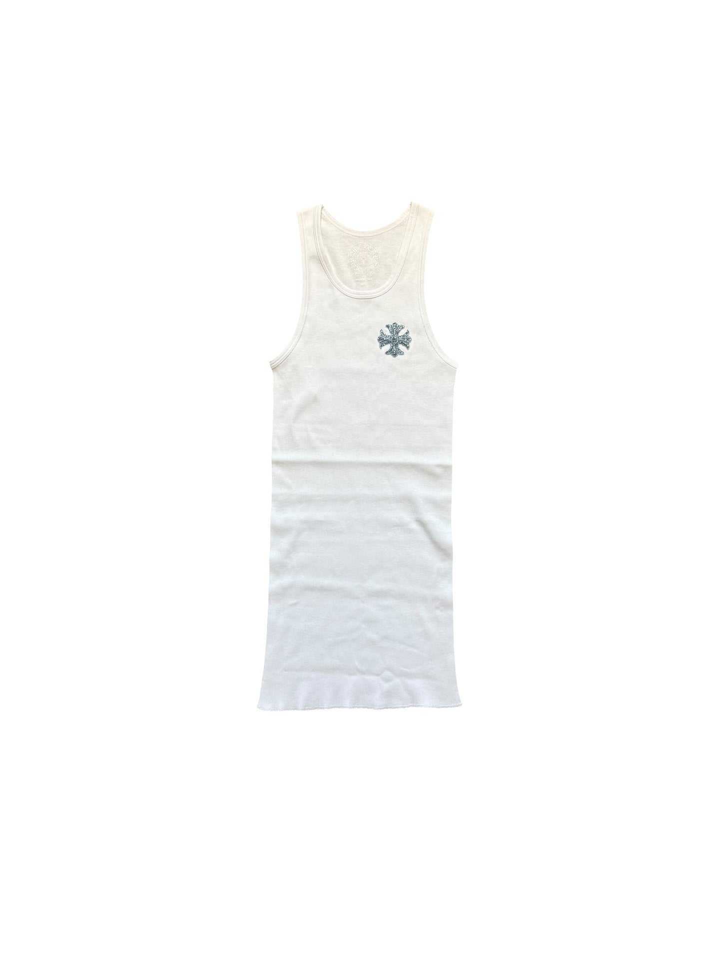 Chrome Hearts Crystal Plus Cross Tank Top