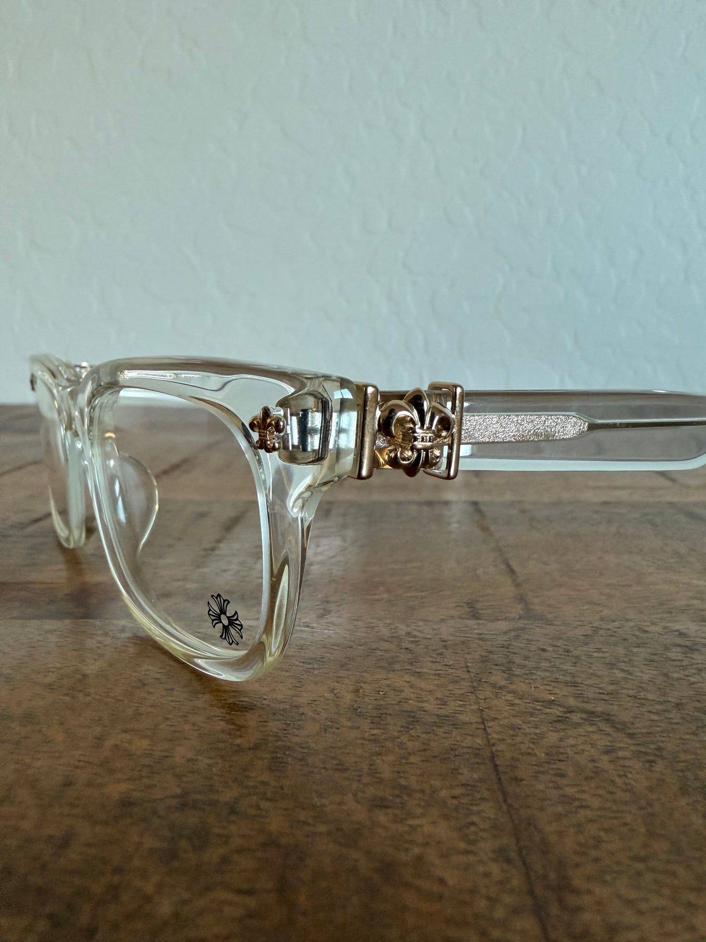 Chrome Hearts Gittin Any Glasses Crystal Clear Gold