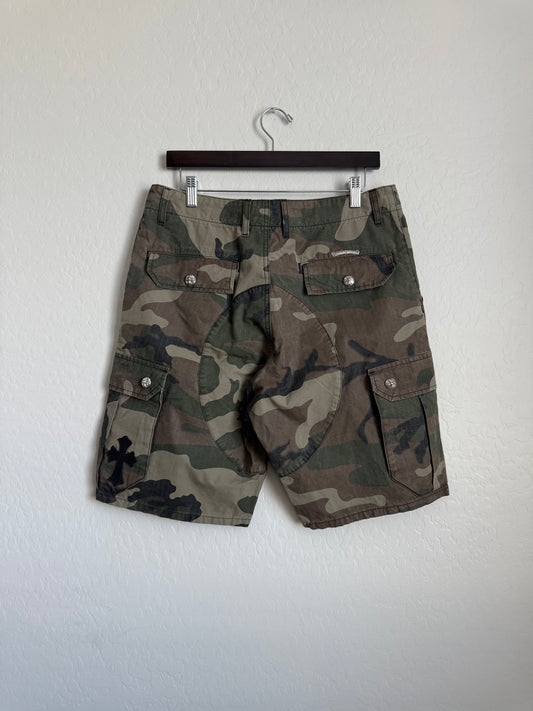 Chrome Hearts Devil Dog Camo Cargo Shorts