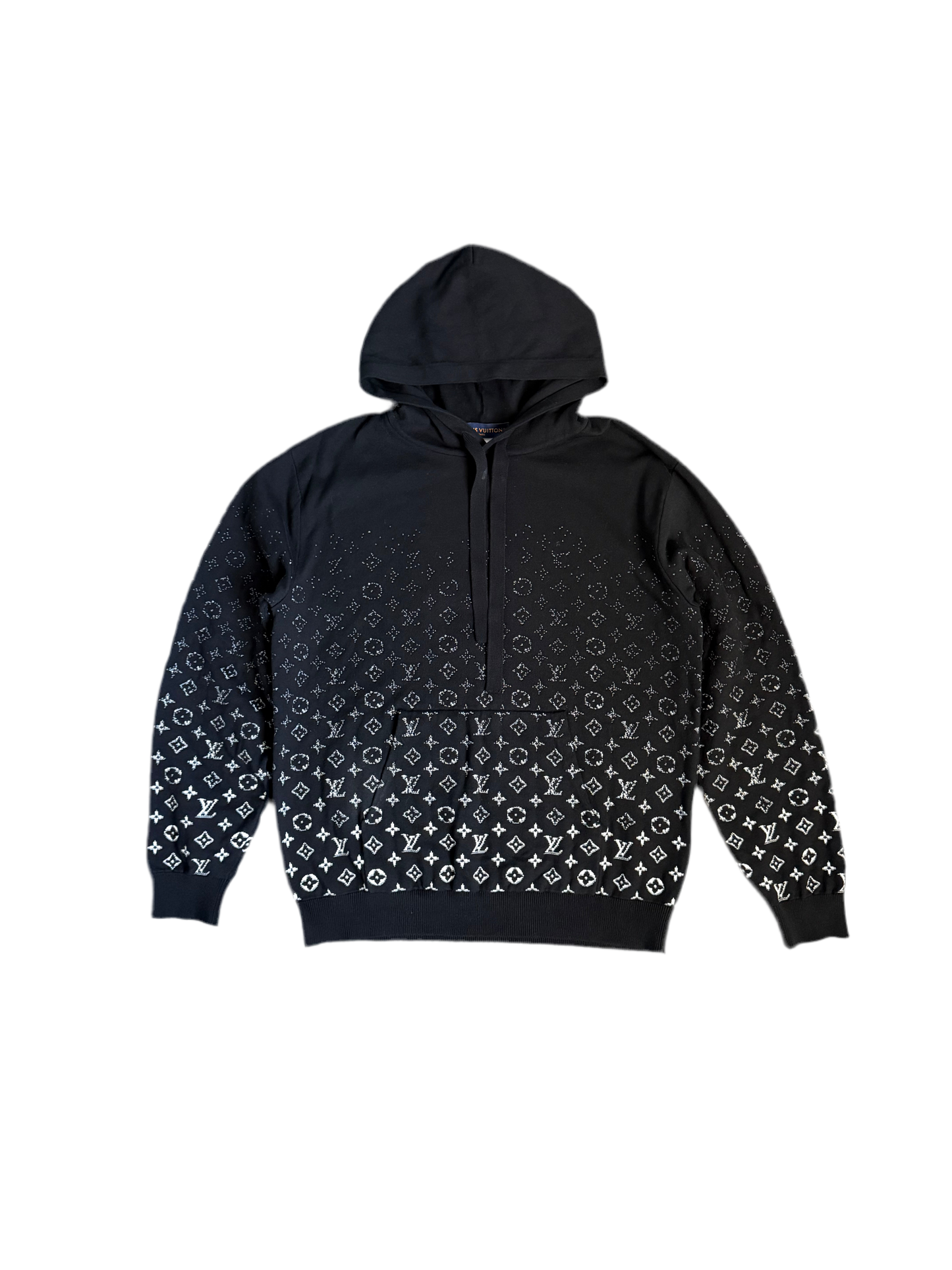 Louis Vuitton Knit Monogram Pullover Hoodie Black