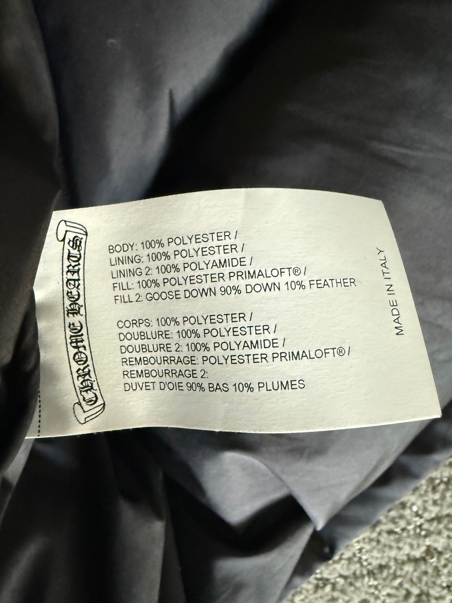 Chrome Hearts Plus Cross Monogram Puffer Vest Black