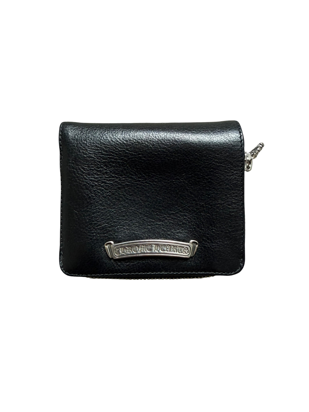 Chrome Hearts Leather Wallet Zip Pouch