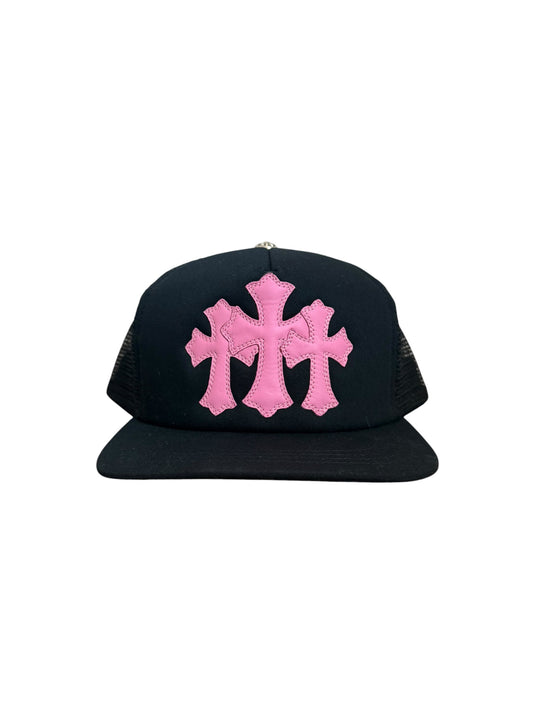Chrome Hearts Cemetery Leather Patch Trucker Black Pink