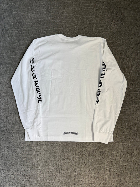 Chrome Hearts Neck Scroll LS T-Shirt White