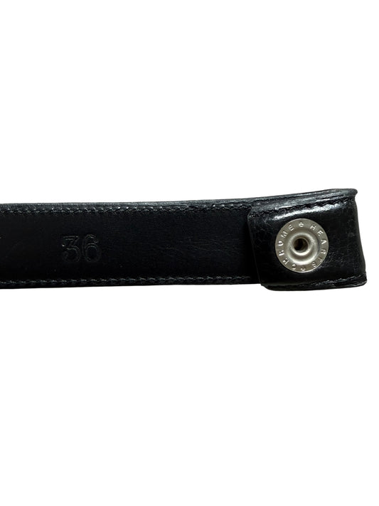Chrome Hearts Leather Belt Strap 1" Black