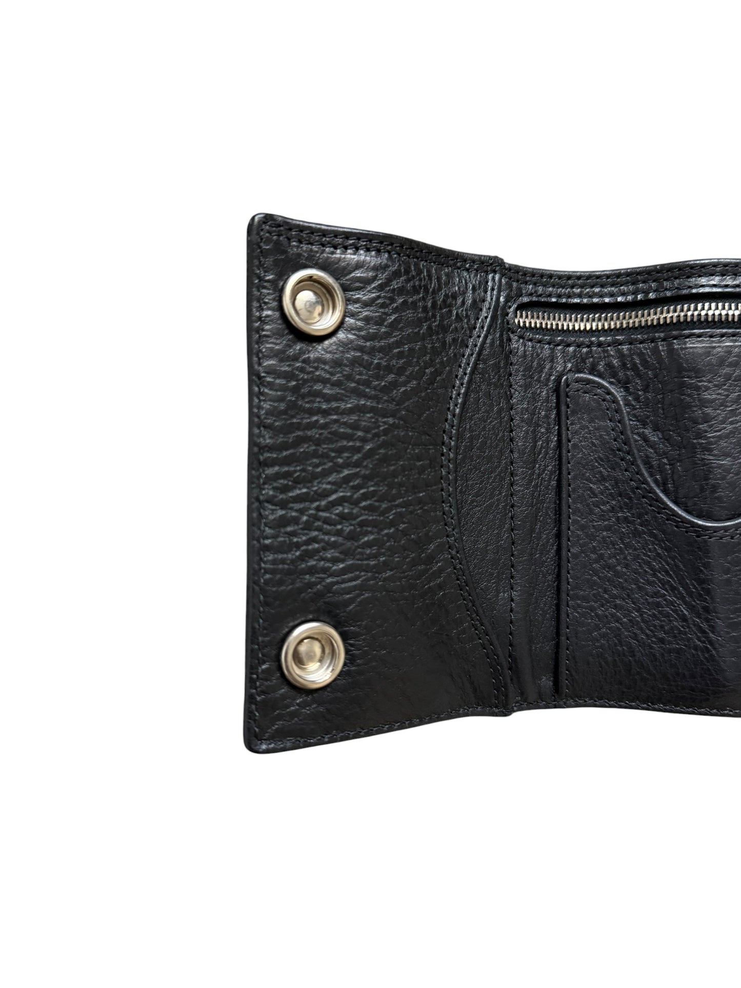 Chrome Hearts Cross Patch Trifold Leather Wallet