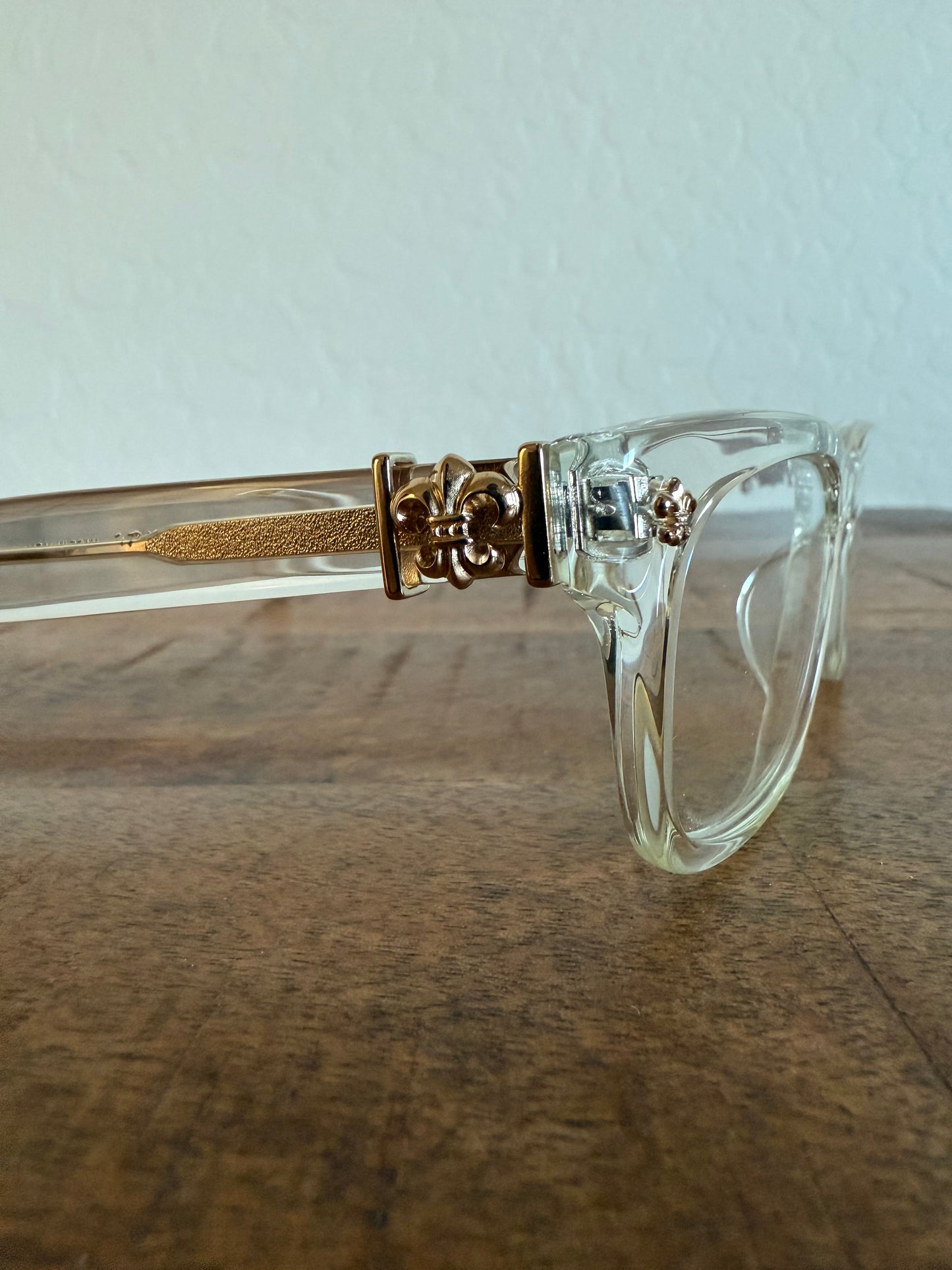 Chrome Hearts Gittin Any Glasses Crystal Clear Gold