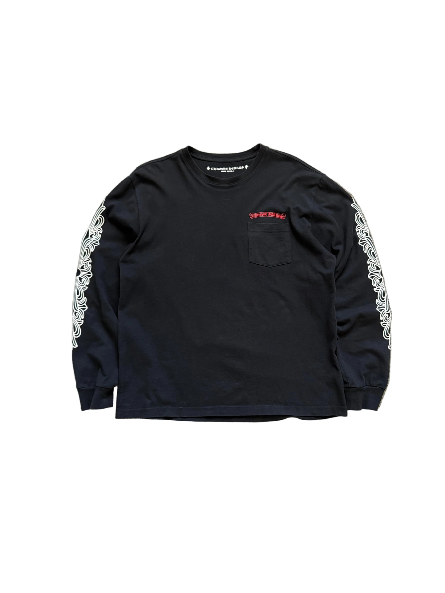 Chrome Hearts Matty Boy Chomper Floral LS T-Shirt Black