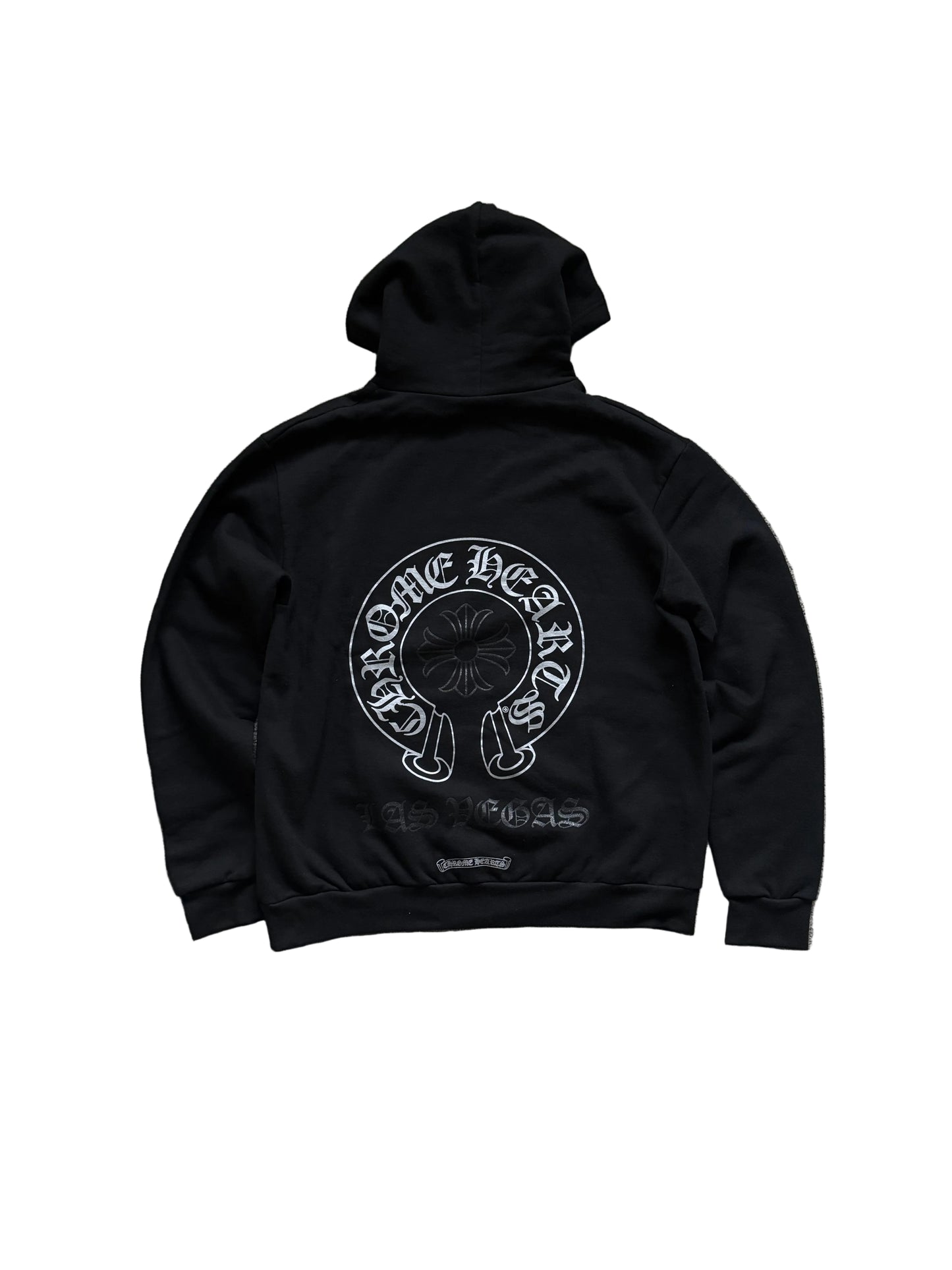 Chrome Hearts Las Vegas 25th Anniversary Horseshoe Pullover Hoodie Black Silver