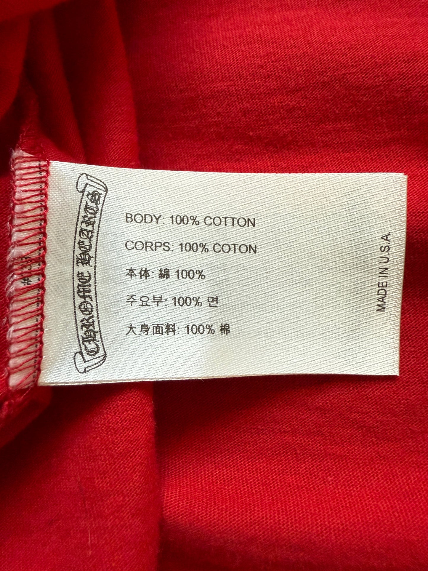 Chrome Hearts Scroll LS T-Shirt Red