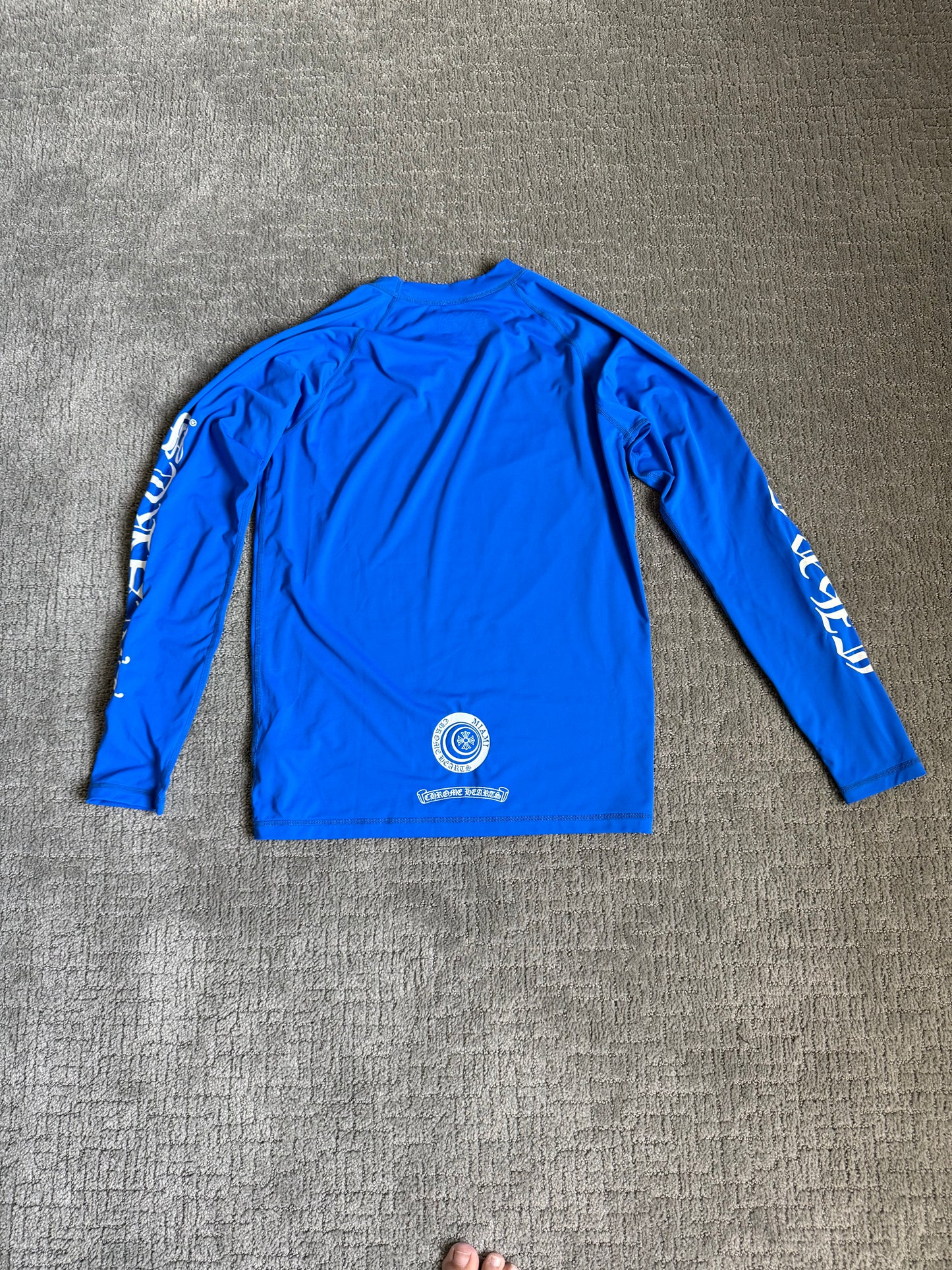 Chrome Hearts Miami Rash Gaurd Surf Shirt Blue