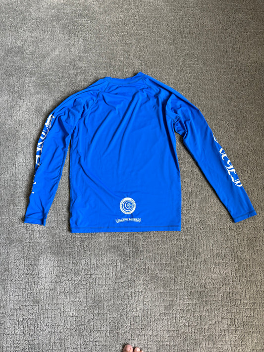 Chrome Hearts Miami Rash Gaurd Surf Shirt Blue