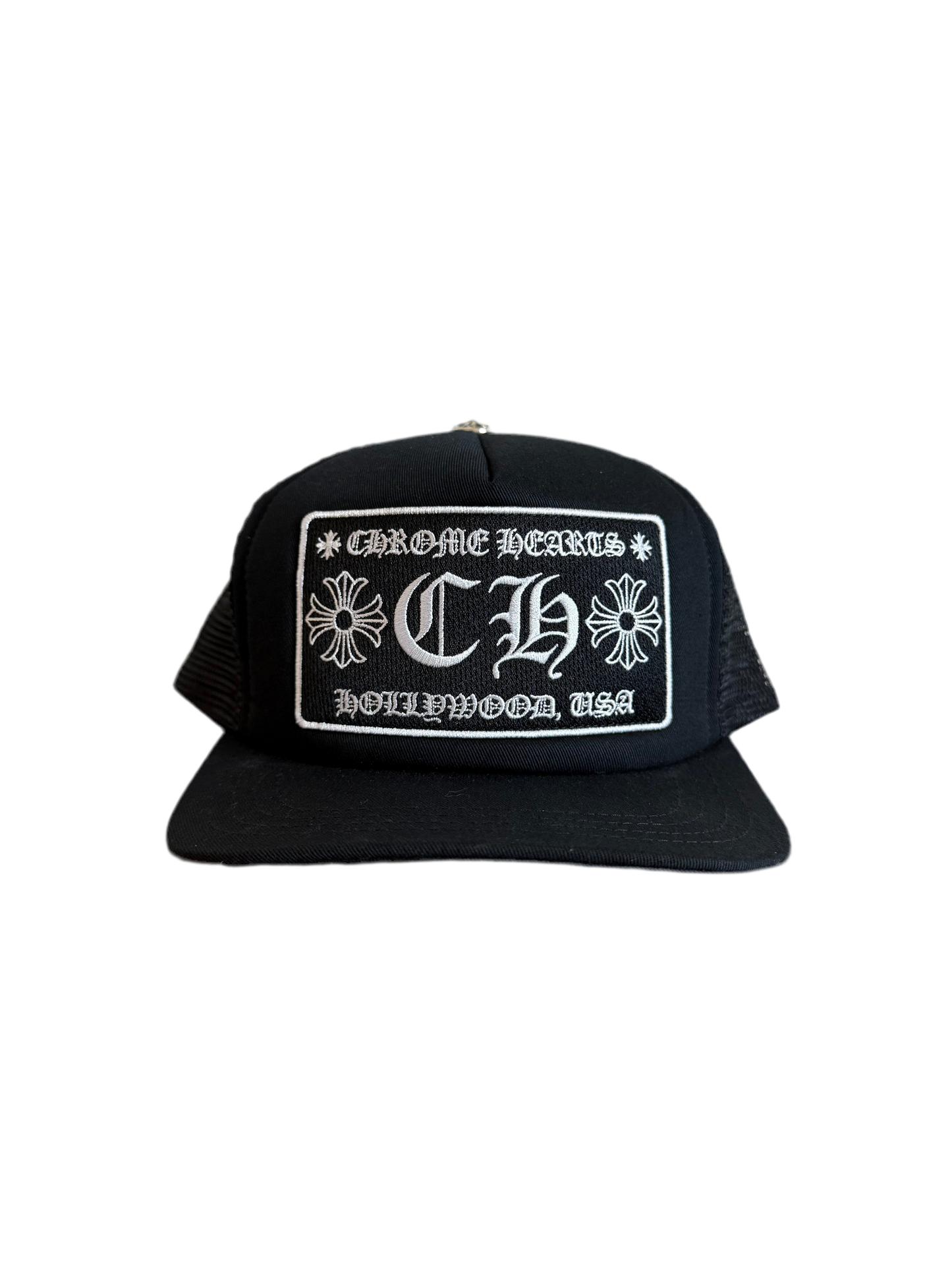 Chrome Hearts Hollywood Patch Trucker Hat Black