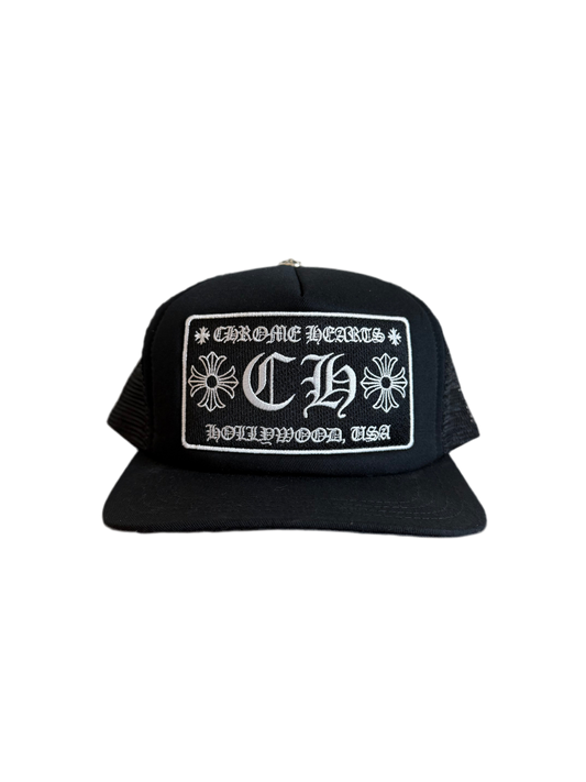 Chrome Hearts Hollywood Patch Trucker Hat Black