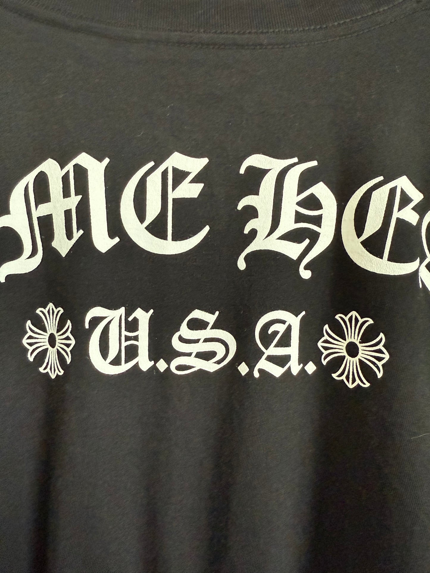 Chrome Hearts USA Spellout Logo SS T-Shirt Black