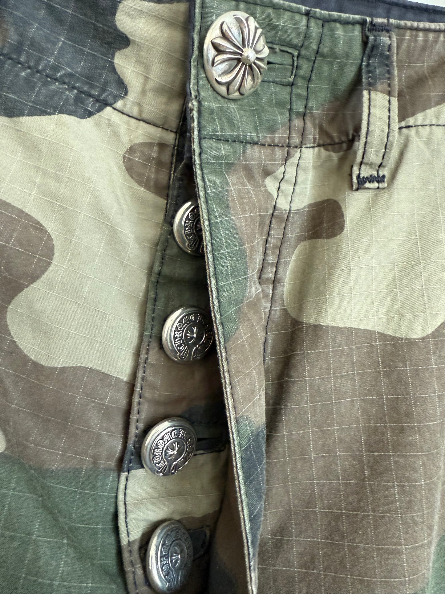 Chrome Hearts Devil Dog Camo Cargo Shorts
