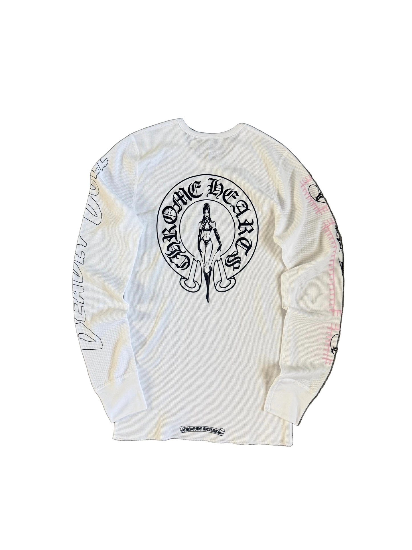 Chrome Hearts Deadly Doll Thermal LS T-Shirt White