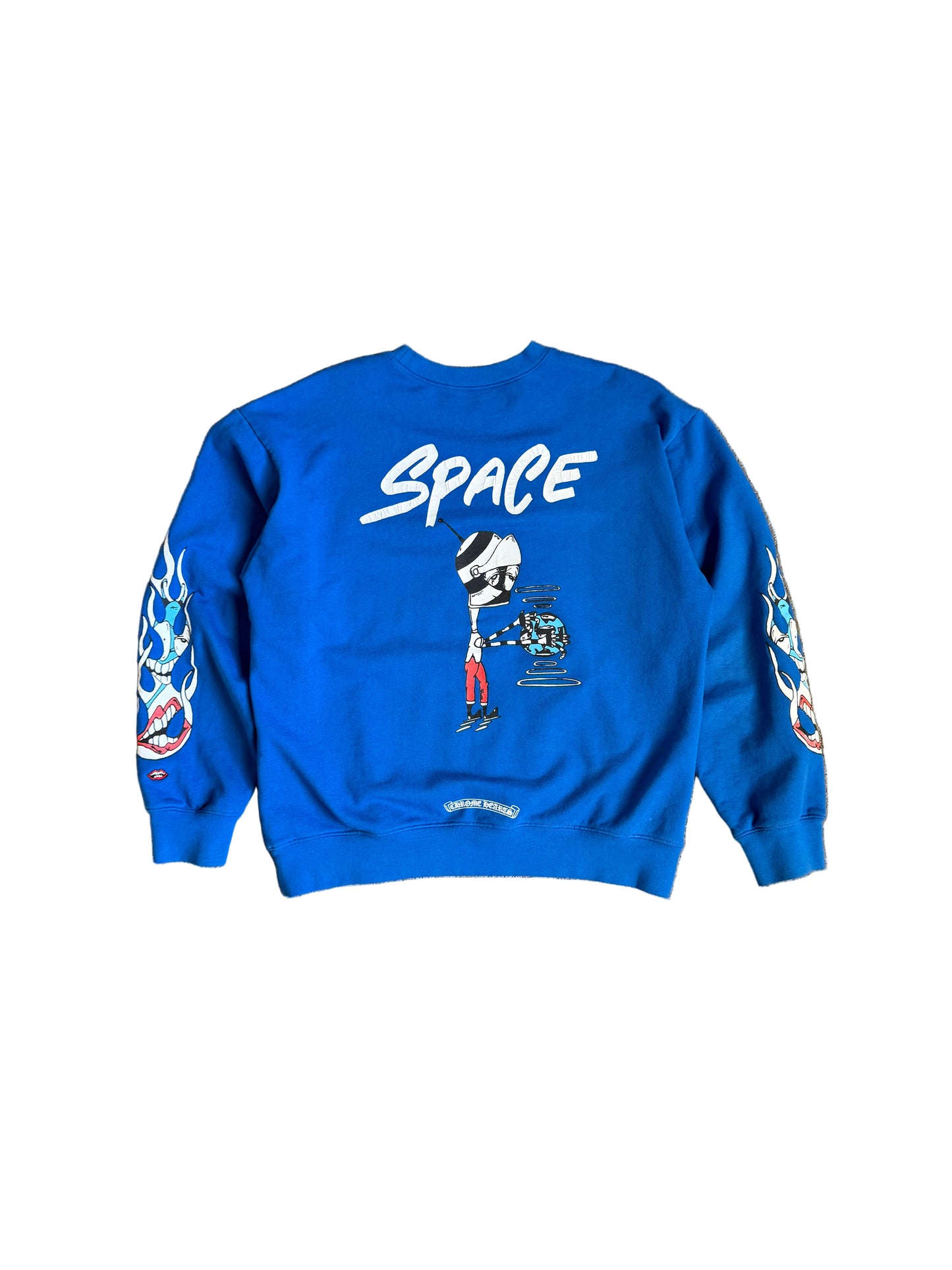Chrome Hearts Matty Boy Space Crewneck Sweatshirt Blue