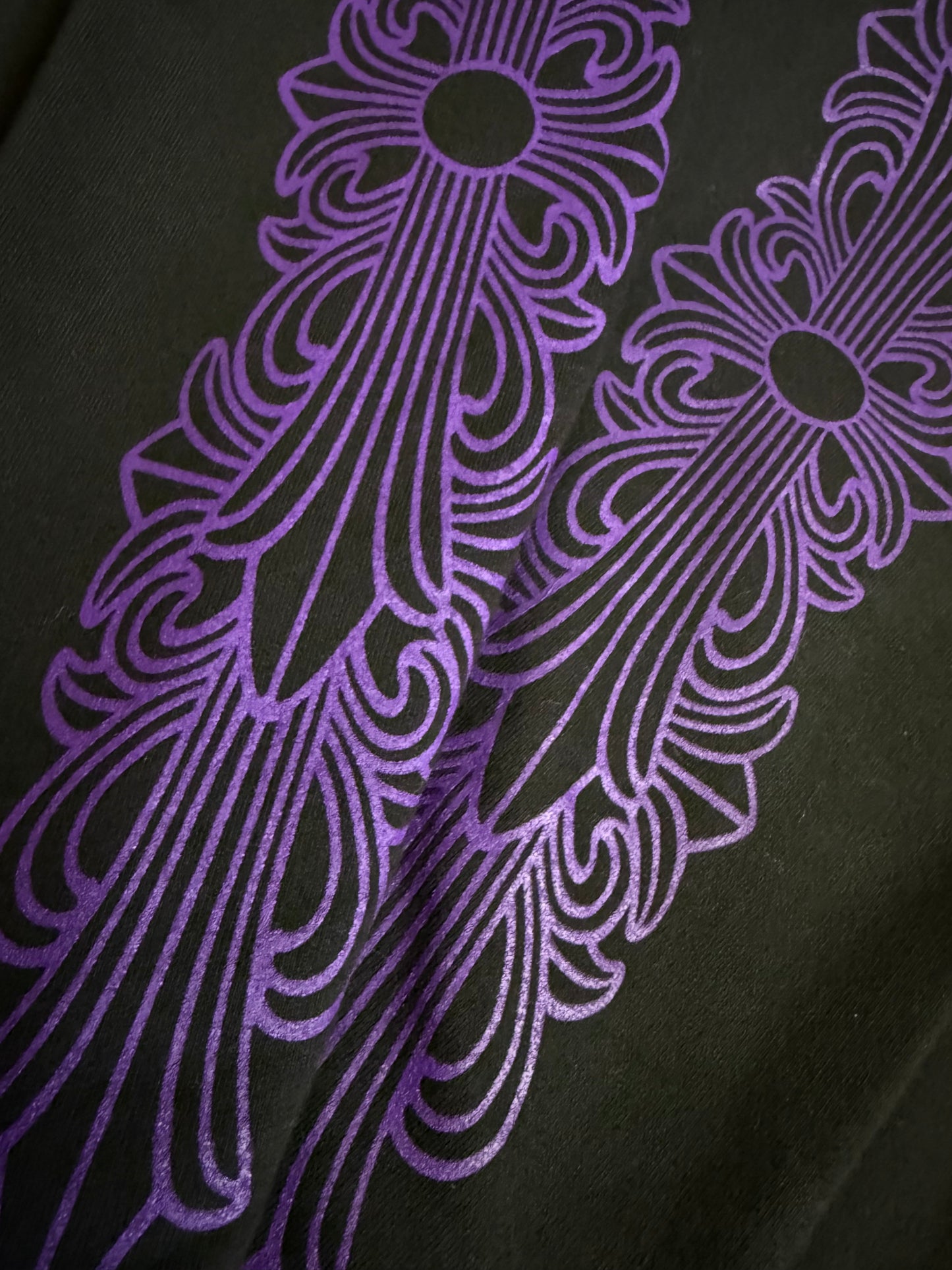 Chrome Hearts Friends & Family Floral Pullover Hoodie Black/Purple