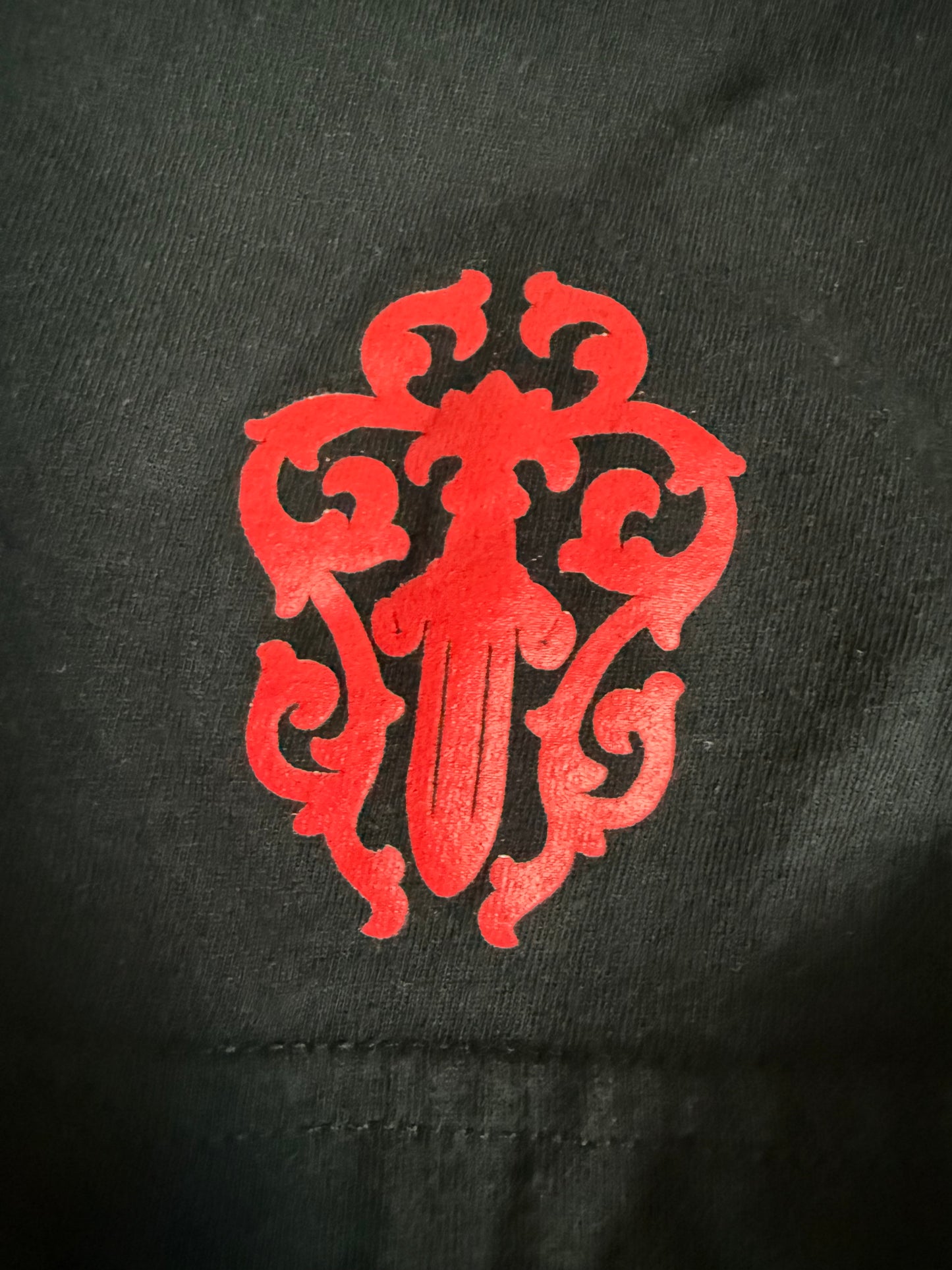 Chrome Hearts Stencil Vine Dagger SS T-Shirt Black/Red