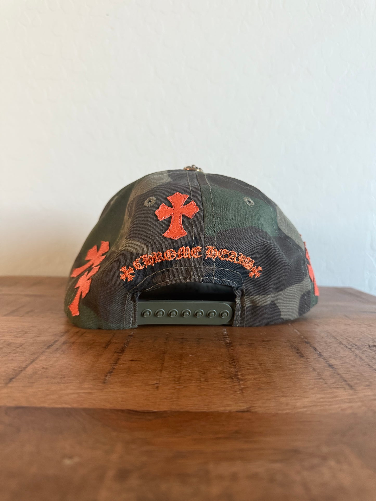 Chrome Hearts Cross Patch CH Snapback Hat Camo/Orange